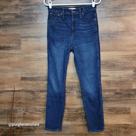 Madewell Jeans 27 Skinny 10" High Rise Hayes Wash F4684 Tummy Control Stretch - Picture 1 of 13